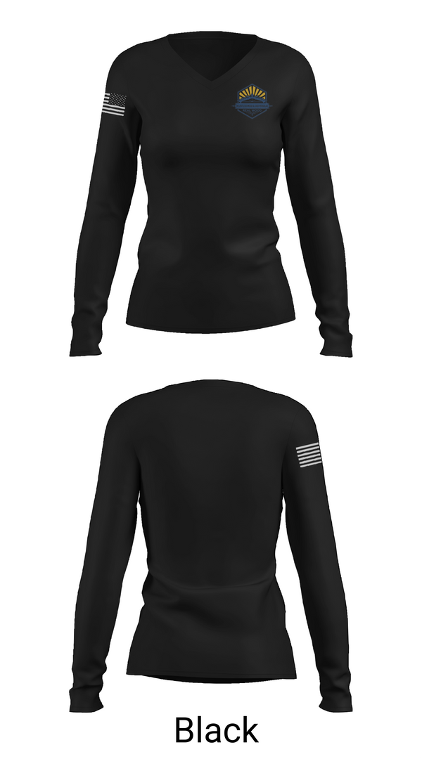 Womens Long Sleeve Vneck Shirt, Relentless Pergolas, , Teamtime, Team time, sublimation, custom sports apparel, team uniforms, spirit wear, spiritwear, sports uniforms, custom shirts, team store, custom team store, fundraiser sports, apparel fundraiser