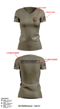 Detachment 1 27221981 Women's Short Sleeve V-neck Shirt - 33