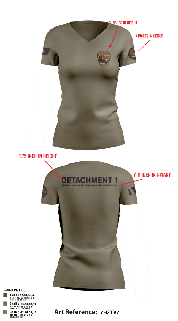 Womens Short Sleeve Vneck Shirt, Detachment 1, Air Force, Teamtime, Team time, sublimation, custom sports apparel, team uniforms, spirit wear, spiritwear, sports uniforms, custom shirts, team store, custom team store, fundraiser sports, apparel fundraiser