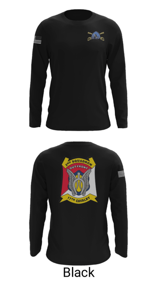 Long Sleeve Performance Shirt, B Troop 2-17 Cav REGT, , Teamtime, Team time, sublimation, custom sports apparel, team uniforms, spirit wear, spiritwear, sports uniforms, custom shirts, team store, custom team store, fundraiser sports, apparel fundraiser