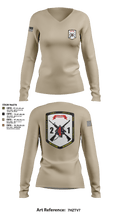2nd Battalion, 1st Marine Regiment 96823879 Women's Long Sleeve V-neck Shirt - 102