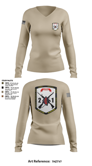 Womens Long Sleeve Vneck Shirt, 2nd Battalion, 1st Marine Regiment, Marines, Teamtime, Team time, sublimation, custom sports apparel, team uniforms, spirit wear, spiritwear, sports uniforms, custom shirts, team store, custom team store, fundraiser sports, apparel fundraiser