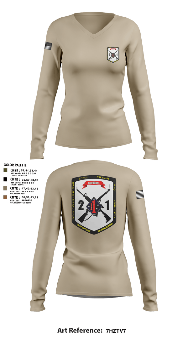Womens Long Sleeve Vneck Shirt, 2nd Battalion, 1st Marine Regiment, Marines, Teamtime, Team time, sublimation, custom sports apparel, team uniforms, spirit wear, spiritwear, sports uniforms, custom shirts, team store, custom team store, fundraiser sports, apparel fundraiser