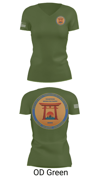 Womens Short Sleeve Vneck Shirt, 835th Transportation BN, Army, Teamtime, Team time, sublimation, custom sports apparel, team uniforms, spirit wear, spiritwear, sports uniforms, custom shirts, team store, custom team store, fundraiser sports, apparel fundraiser