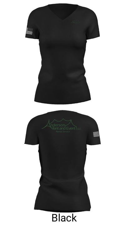Anderson Tent&Event LLC 85798221 Women's Short Sleeve V-neck Shirt - 38