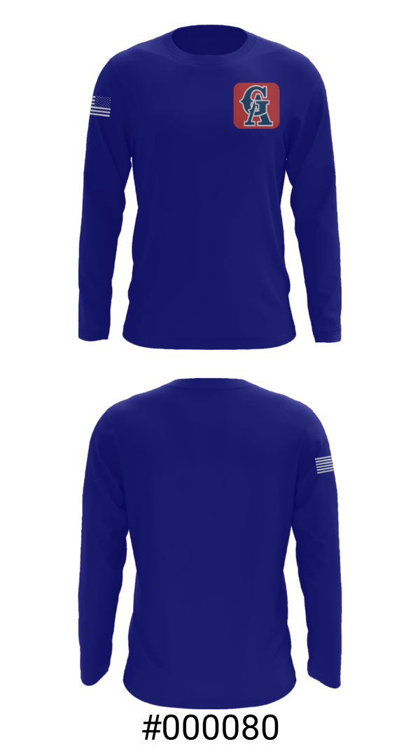 Long Sleeve Performance Shirt, Glen Allen Youth Athletic Association Baseball, Baseball, Teamtime, Team time, sublimation, custom sports apparel, team uniforms, spirit wear, spiritwear, sports uniforms, custom shirts, team store, custom team store, fundraiser sports, apparel fundraiser