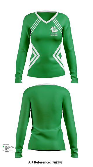 Womens Long Sleeve Vneck Shirt, Boling High School Cheer, Cheer, Teamtime, Team time, sublimation, custom sports apparel, team uniforms, spirit wear, spiritwear, sports uniforms, custom shirts, team store, custom team store, fundraiser sports, apparel fundraiser