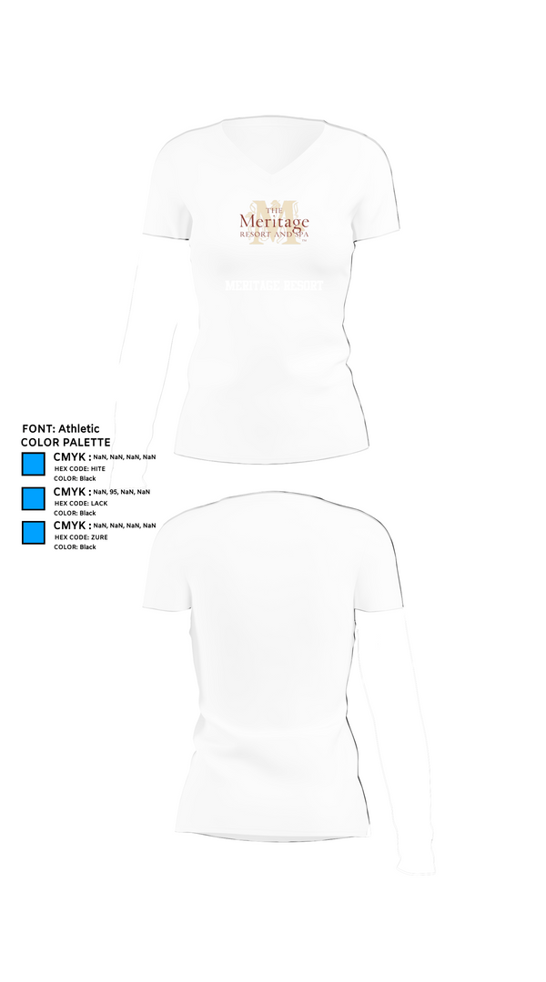 Womens Short Sleeve Vneck Shirt, Meritage resort, , Teamtime, Team time, sublimation, custom sports apparel, team uniforms, spirit wear, spiritwear, sports uniforms, custom shirts, team store, custom team store, fundraiser sports, apparel fundraiser