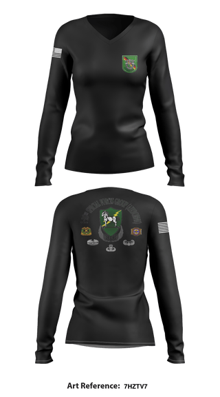 Womens Long Sleeve Vneck Shirt 1, 1-10 SFG FSC, Army, Teamtime, Team time, sublimation, custom sports apparel, team uniforms, spirit wear, spiritwear, sports uniforms, custom shirts, team store, custom team store, fundraiser sports, apparel fundraiser