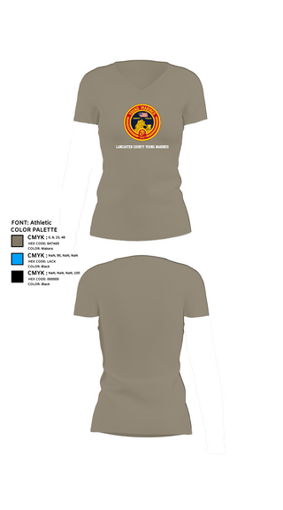 Womens Short Sleeve Vneck Shirt, Lancaster County Young Marines, Marines, Teamtime, Team time, sublimation, custom sports apparel, team uniforms, spirit wear, spiritwear, sports uniforms, custom shirts, team store, custom team store, fundraiser sports, apparel fundraiser