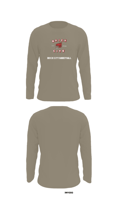 Brick City Basketball 28732508 Long Sleeve Performance Shirt - 28