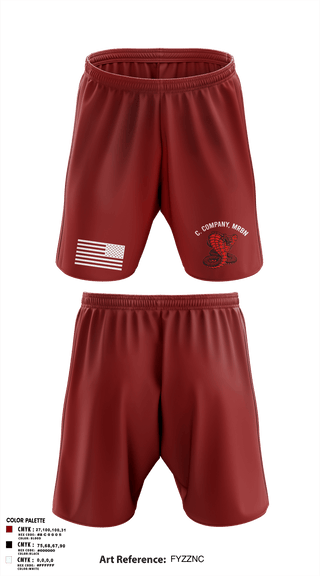 Athletic Shorts With Pockets, C. Company, MRBn, Army, Teamtime, Team time, sublimation, custom sports apparel, team uniforms, spirit wear, spiritwear, sports uniforms, custom shirts, team store, custom team store, fundraiser sports, apparel fundraiser