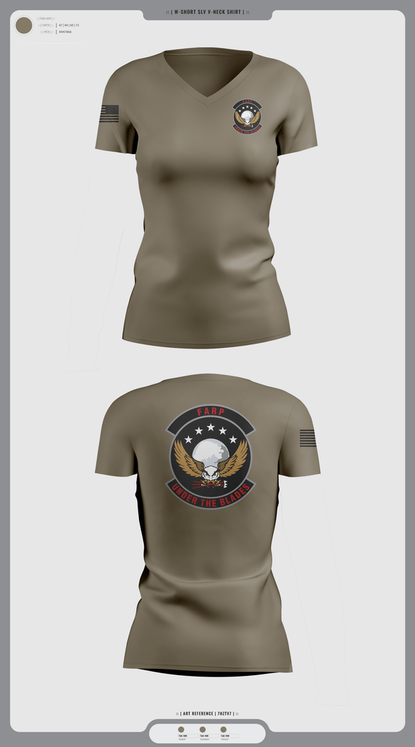 Womens Short Sleeve Vneck Shirt, FARP, Air Force, Teamtime, Team time, sublimation, custom sports apparel, team uniforms, spirit wear, spiritwear, sports uniforms, custom shirts, team store, custom team store, fundraiser sports, apparel fundraiser