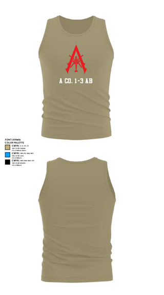 Tank Top, A Co. 1-3 AB, Army, Teamtime, Team time, sublimation, custom sports apparel, team uniforms, spirit wear, spiritwear, sports uniforms, custom shirts, team store, custom team store, fundraiser sports, apparel fundraiser