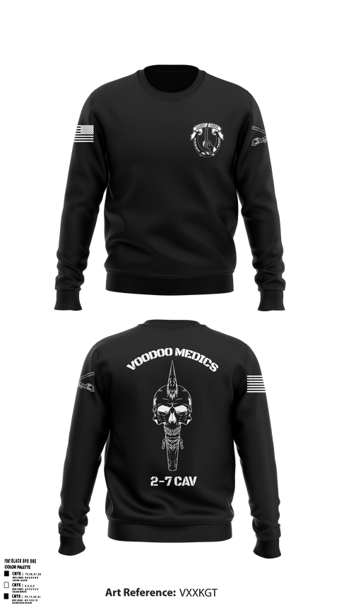 Crew Neck Sweatshirt, Med platoon, HHC, 2-7 CAV, 3ABCT, 1CD, Army, Teamtime, Team time, sublimation, custom sports apparel, team uniforms, spirit wear, spiritwear, sports uniforms, custom shirts, team store, custom team store, fundraiser sports, apparel fundraiser