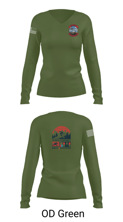 75 HCOS SGGD 45725034 Women's Long Sleeve V-neck Shirt -1 57