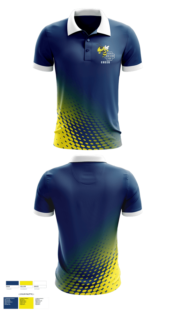 Short Sleeve Performance Polo, Detroit Country Day School (Upper School) Cheer, Cheer, Teamtime, Team time, sublimation, custom sports apparel, team uniforms, spirit wear, spiritwear, sports uniforms, custom shirts, team store, custom team store, fundraiser sports, apparel fundraiser