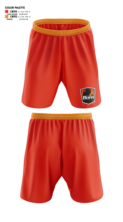 Michigan Burn Athletic Shorts With Pockets - 1