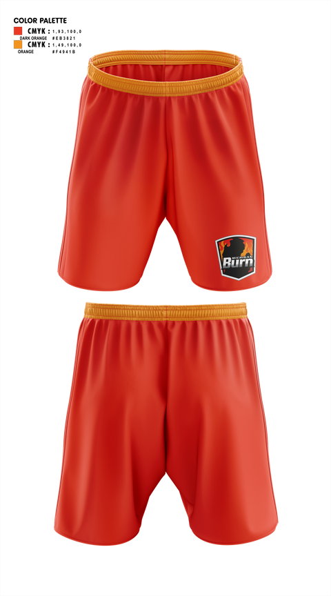 Athletic Shorts With Pockets, Michigan Burn, Men's Soccer, Teamtime, Team time, sublimation, custom sports apparel, team uniforms, spirit wear, spiritwear, sports uniforms, custom shirts, team store, custom team store, fundraiser sports, apparel fundraiser
