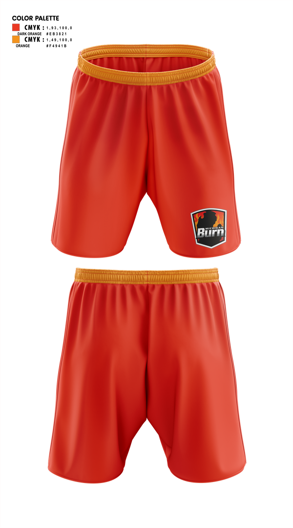 Athletic Shorts With Pockets, Michigan Burn, Men's Soccer, Teamtime, Team time, sublimation, custom sports apparel, team uniforms, spirit wear, spiritwear, sports uniforms, custom shirts, team store, custom team store, fundraiser sports, apparel fundraiser