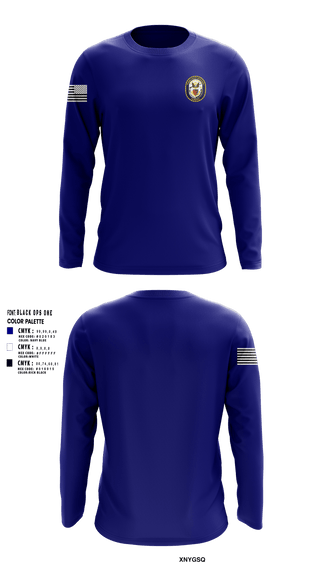 Long Sleeve Performance Shirt, Tabb NJROTC, Navy, Teamtime, Team time, sublimation, custom sports apparel, team uniforms, spirit wear, spiritwear, sports uniforms, custom shirts, team store, custom team store, fundraiser sports, apparel fundraiser