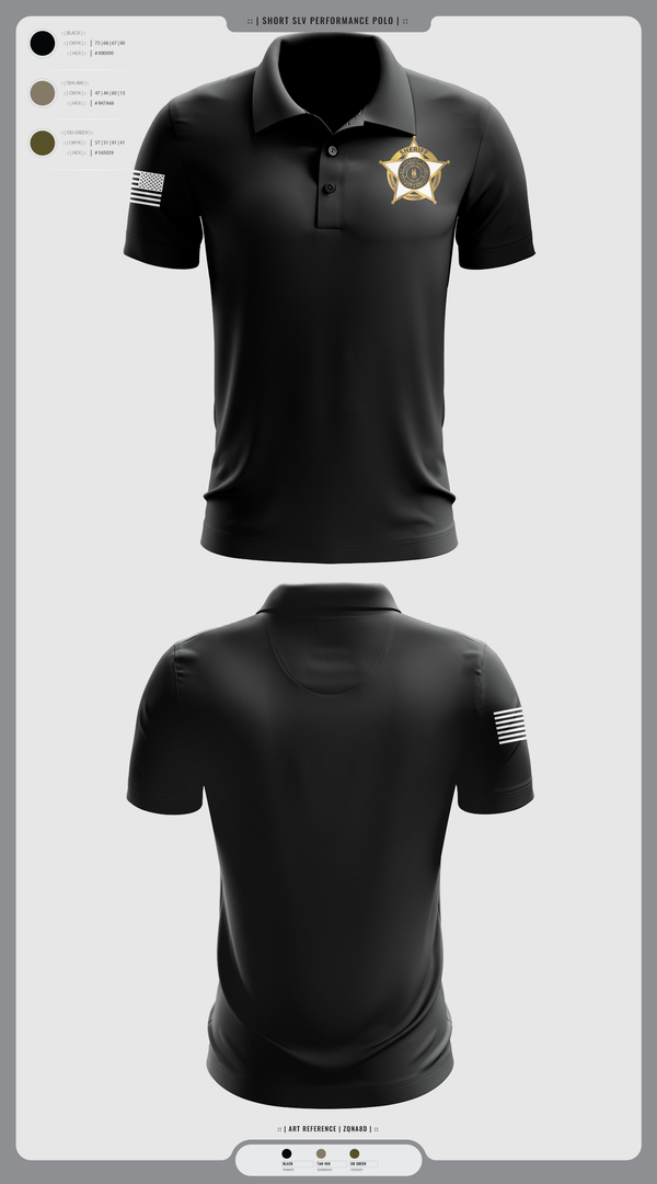 Short Sleeve Performance Polo, Deputy Cleveland, Police, Teamtime, Team time, sublimation, custom sports apparel, team uniforms, spirit wear, spiritwear, sports uniforms, custom shirts, team store, custom team store, fundraiser sports, apparel fundraiser