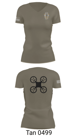Womens Short Sleeve Vneck Shirt, UAS Pilot, Police, Teamtime, Team time, sublimation, custom sports apparel, team uniforms, spirit wear, spiritwear, sports uniforms, custom shirts, team store, custom team store, fundraiser sports, apparel fundraiser