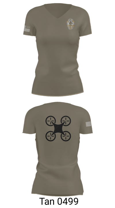 UAS Pilot 79389667 Women's Short Sleeve V-neck Shirt - 65