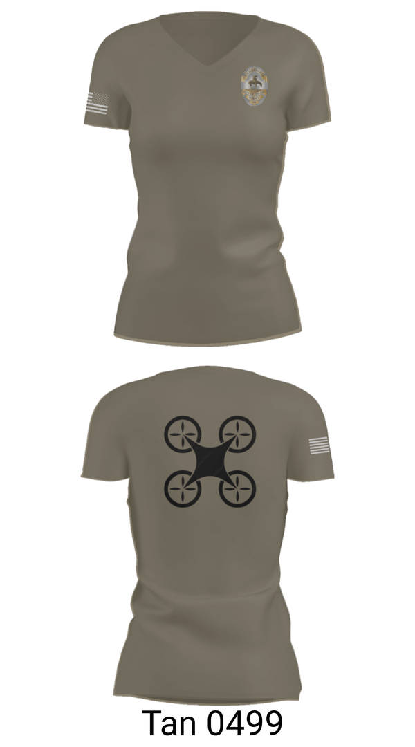 Womens Short Sleeve Vneck Shirt, UAS Pilot, Police, Teamtime, Team time, sublimation, custom sports apparel, team uniforms, spirit wear, spiritwear, sports uniforms, custom shirts, team store, custom team store, fundraiser sports, apparel fundraiser
