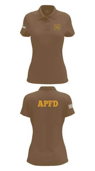 Womens Short Sleeve Performance Polo, APSLFD, Fire Department, Teamtime, Team time, sublimation, custom sports apparel, team uniforms, spirit wear, spiritwear, sports uniforms, custom shirts, team store, custom team store, fundraiser sports, apparel fundraiser