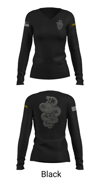 Womens Long Sleeve Vneck Shirt, HHC 1-8IN SCT, Army, Teamtime, Team time, sublimation, custom sports apparel, team uniforms, spirit wear, spiritwear, sports uniforms, custom shirts, team store, custom team store, fundraiser sports, apparel fundraiser
