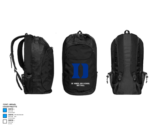 Gear Bag, De Ridder High School Softball, Softball, Teamtime, Team time, sublimation, custom sports apparel, team uniforms, spirit wear, spiritwear, sports uniforms, custom shirts, team store, custom team store, fundraiser sports, apparel fundraiser