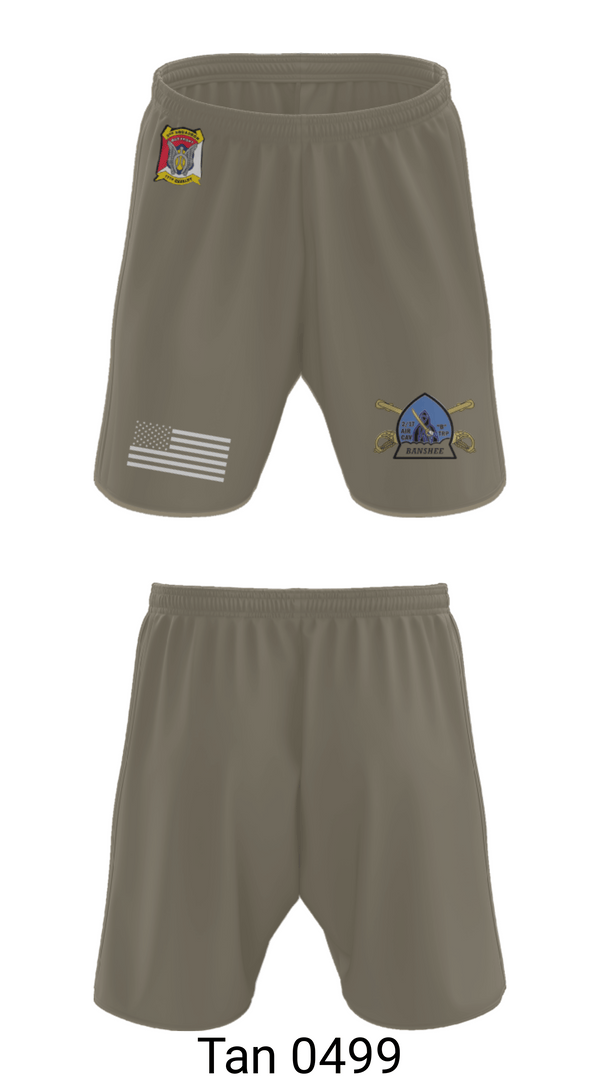 Athletic Shorts With Pockets, B Troop 2-17 Cav REGT, , Teamtime, Team time, sublimation, custom sports apparel, team uniforms, spirit wear, spiritwear, sports uniforms, custom shirts, team store, custom team store, fundraiser sports, apparel fundraiser