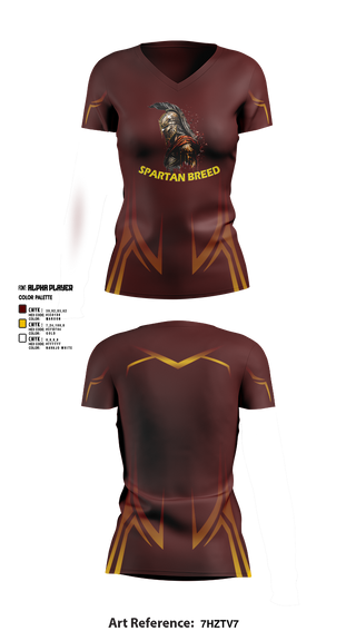 Womens Short Sleeve Vneck Shirt, West Tampa spartans, , Teamtime, Team time, sublimation, custom sports apparel, team uniforms, spirit wear, spiritwear, sports uniforms, custom shirts, team store, custom team store, fundraiser sports, apparel fundraiser