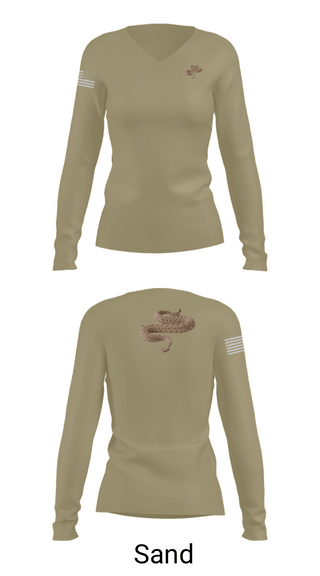 Womens Long Sleeve Vneck Shirt, 1-36 in, Army, Teamtime, Team time, sublimation, custom sports apparel, team uniforms, spirit wear, spiritwear, sports uniforms, custom shirts, team store, custom team store, fundraiser sports, apparel fundraiser