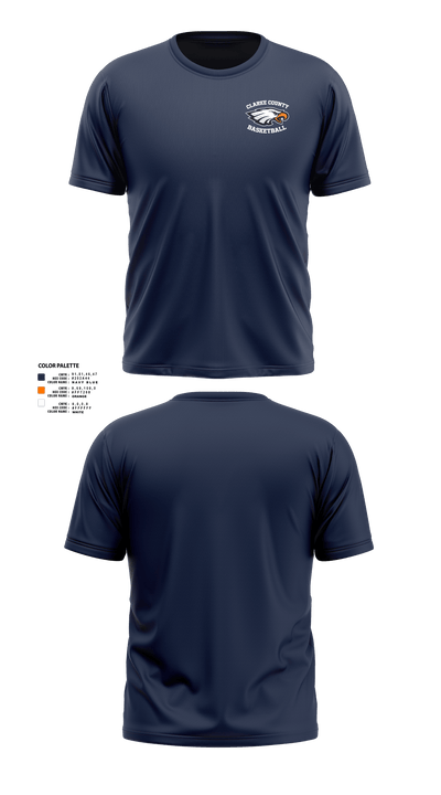 Clarke County High School Basketball 41181396 Short Sleeve Performance Shirt - 4