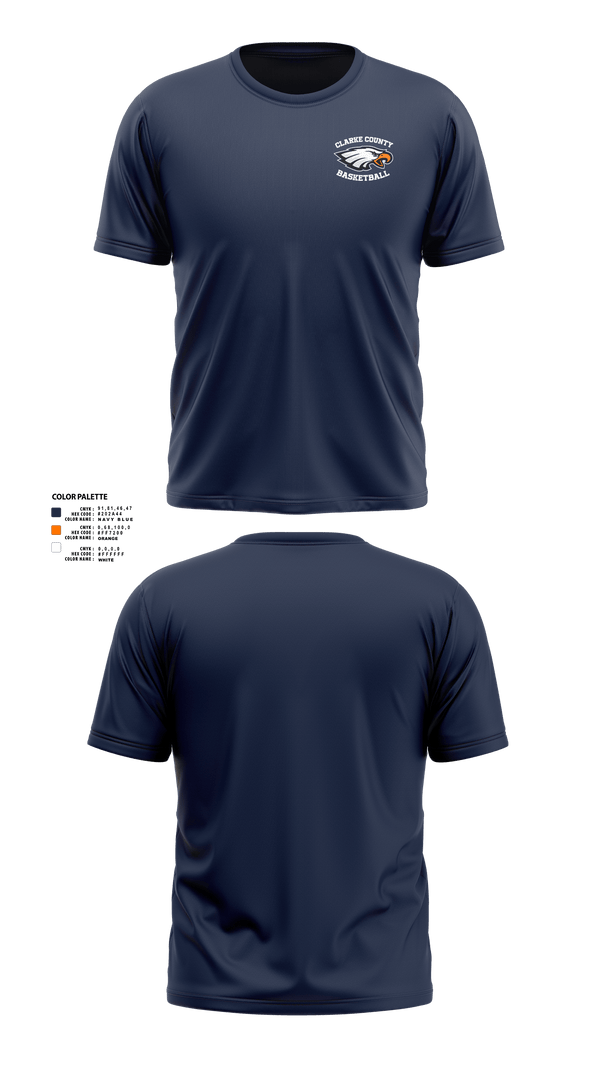 Clarke County High School Basketball 41181396 Short Sleeve Performance Shirt - 4