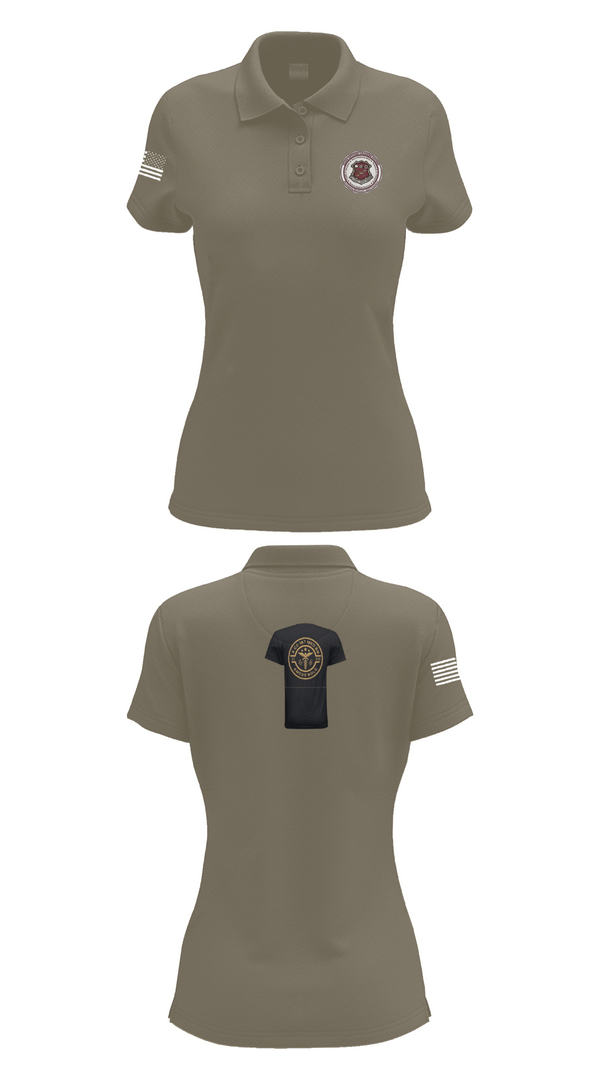 Womens Short Sleeve Performance Polo, BOLC 187TH, Army, Teamtime, Team time, sublimation, custom sports apparel, team uniforms, spirit wear, spiritwear, sports uniforms, custom shirts, team store, custom team store, fundraiser sports, apparel fundraiser