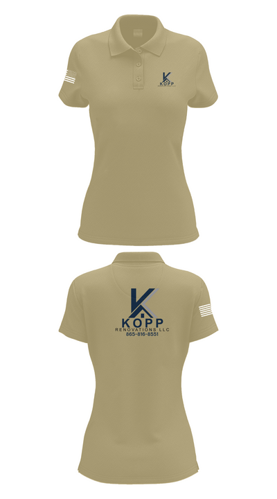 Kopp Renovations 26742282 Women's Short Sleeve Performance Polo  - 16