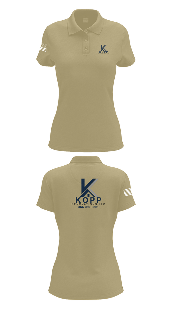 Womens Short Sleeve Performance Polo, Kopp Renovations, , Teamtime, Team time, sublimation, custom sports apparel, team uniforms, spirit wear, spiritwear, sports uniforms, custom shirts, team store, custom team store, fundraiser sports, apparel fundraiser