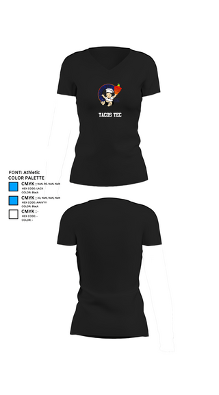 Womens Short Sleeve Vneck Shirt, Tacos tec, , Teamtime, Team time, sublimation, custom sports apparel, team uniforms, spirit wear, spiritwear, sports uniforms, custom shirts, team store, custom team store, fundraiser sports, apparel fundraiser
