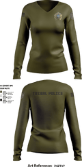 Eastern Shawnee Tribal Police 67427450 Women's Long Sleeve V-neck Shirt - 7