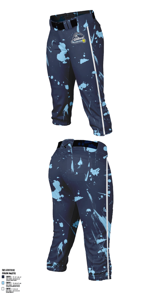 Softball Pants, CV United Softball, Softball, Teamtime, Team time, sublimation, custom sports apparel, team uniforms, spirit wear, spiritwear, sports uniforms, custom shirts, team store, custom team store, fundraiser sports, apparel fundraiser