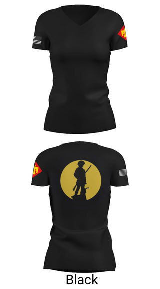 Womens Short Sleeve Vneck Shirt, Recruiting & Retention Battalion, National Guard, Teamtime, Team time, sublimation, custom sports apparel, team uniforms, spirit wear, spiritwear, sports uniforms, custom shirts, team store, custom team store, fundraiser sports, apparel fundraiser