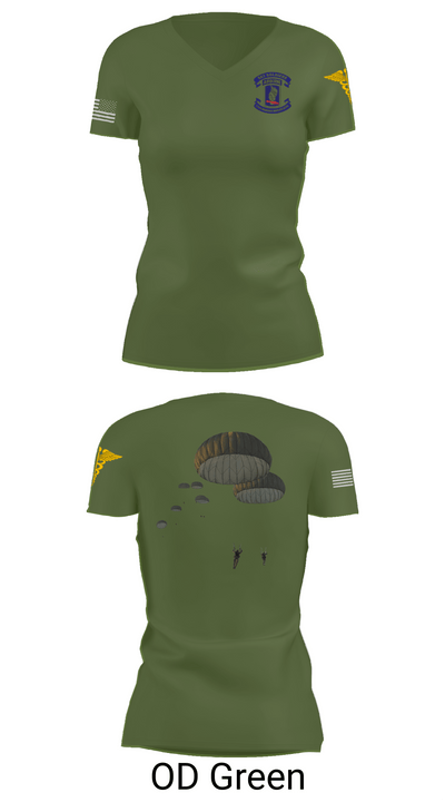 173rd Airborne Division 25109873 Women's Short Sleeve V-neck Shirt - 48