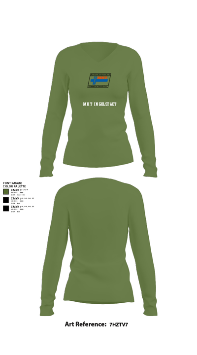 MKT Ingolstadt 59299267 Women's Long Sleeve V-neck Shirt - 42