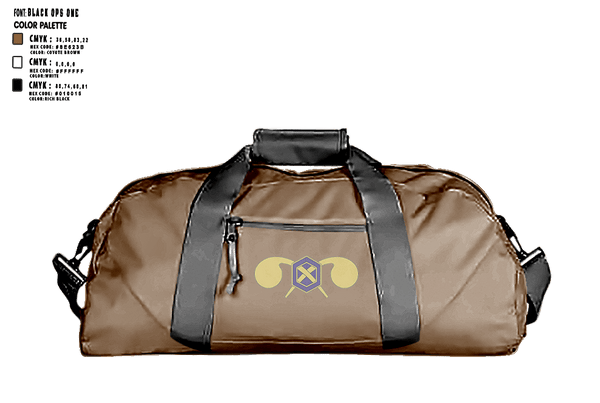 Duffle Bag, 112th CRD, Army, Teamtime, Team time, sublimation, custom sports apparel, team uniforms, spirit wear, spiritwear, sports uniforms, custom shirts, team store, custom team store, fundraiser sports, apparel fundraiser