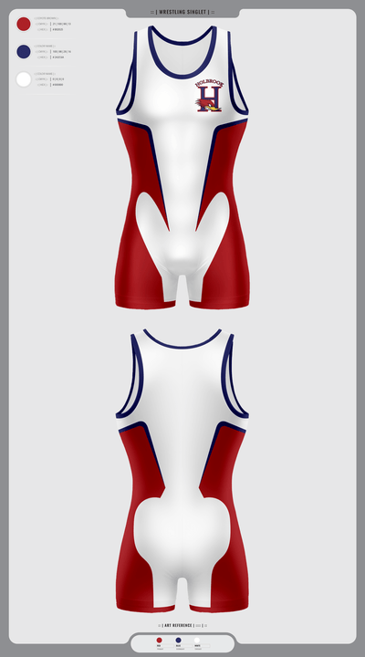 Holbrook High School Wrestling 21507818 Wrestling Singlet - 3