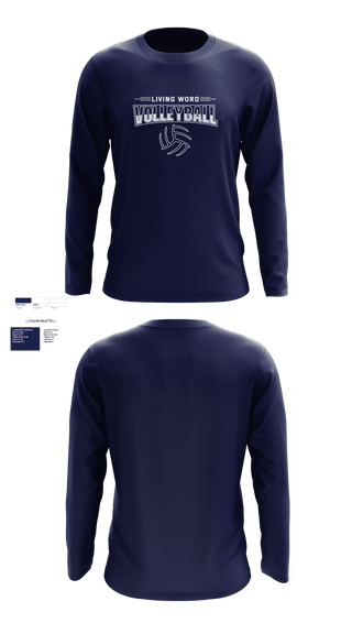Long Sleeve Performance Shirt, Living Word Academy Volleyball, Women's Volleyball, Teamtime, Team time, sublimation, custom sports apparel, team uniforms, spirit wear, spiritwear, sports uniforms, custom shirts, team store, custom team store, fundraiser sports, apparel fundraiser