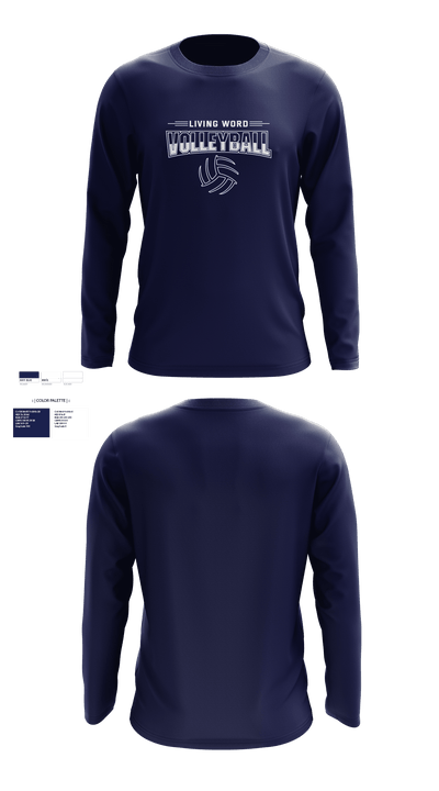 Living Word Academy Volleyball 38101646 Long Sleeve Performance Shirt - 1